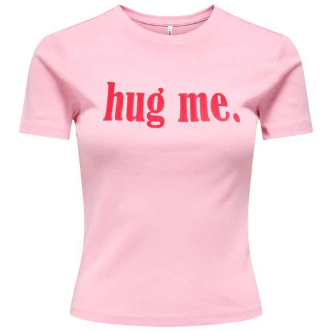 ONLY Roze Ženska Majica ONLKIRA S/S O-NECK TOP